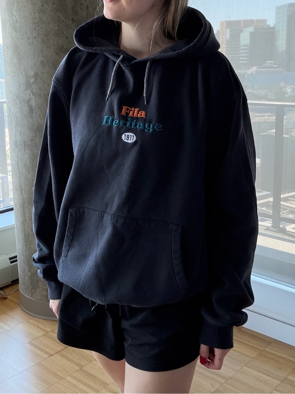 Fila Heritage Dark Gray Hoodie